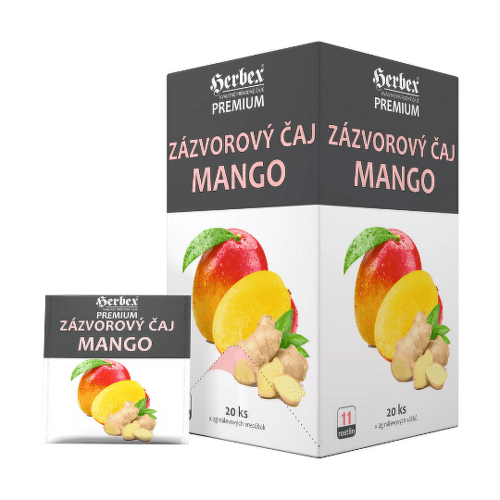 E-shop HERBEX Premium zázvorový čaj mango bylinno - ovocný čaj 20 x 2 g