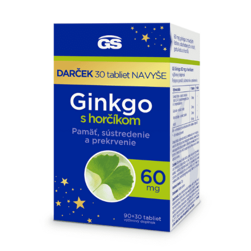 E-shop GS Ginkgo 60 mg s horčíkom darček 2023 120 tabliet