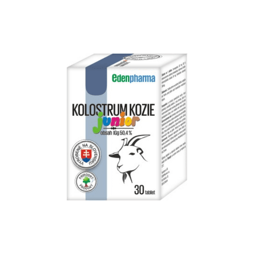 EDENPharma Kolostrum kozie Junior tablety na cmúľanie na podporu fyzickej a psychickej rovnováhy tela 30 tbl kúpite na Benulekaren.sk