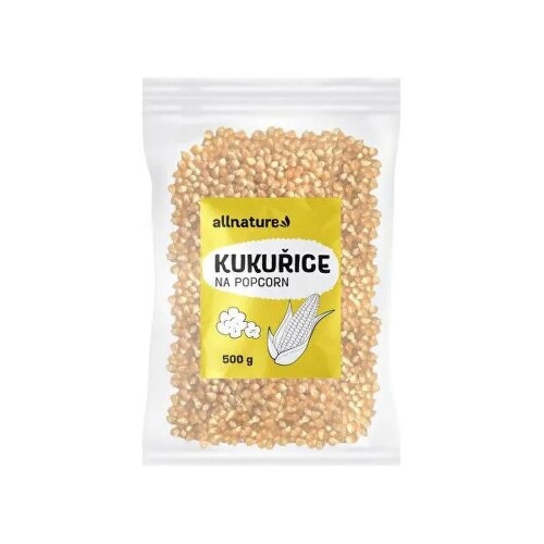 Allnature Kukurica na popcorn na prípravu pukancov 500 g kúpite na Benulekaren.sk