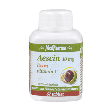 MEDPHARMA Aescin 30 mg extra vitamín C 67 tabliet