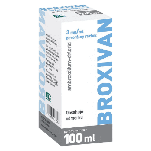 BROXIVAN 3 mg/ml perorálny roztok sol por fľ. skl. hnedá + plast. odmer. 100 ml