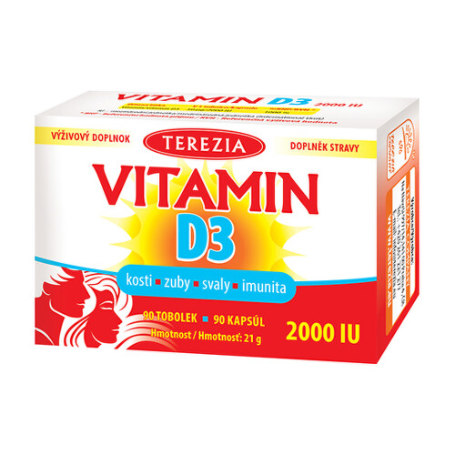 TEREZIA Vitamín D3 2000 IU 90 kapsúl