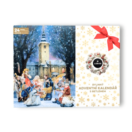 LEROS BYLINNÝ ADVENTNÝ KALENDÁR S BETLEHEMOM 24 druhov čajov + darček