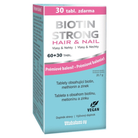 VITABALANS LADY Biotín strong hair & nail 60 tabliet + 30 tabliet ZADARMO kúpite na Benulekaren.sk