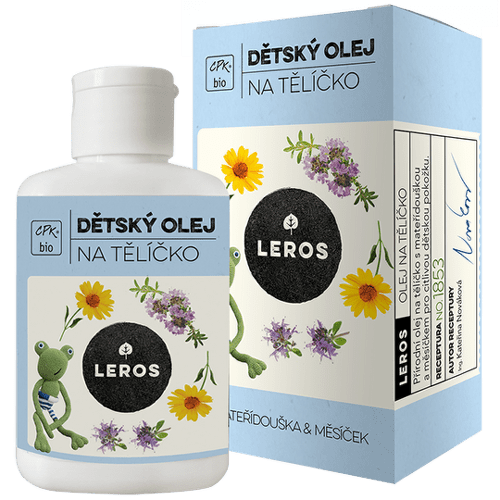 LEROS BIO DETSKÝ OLEJ NA TELÍČKO s materinou dúškou a nechtíkom 100 ml kúpite na Benulekaren.sk