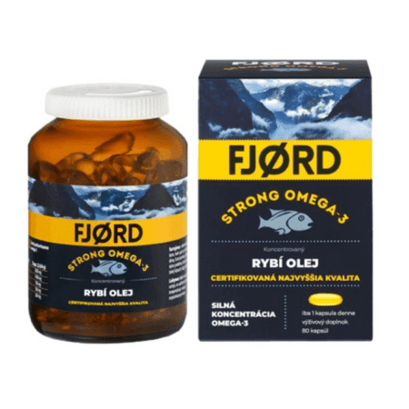 FJORD Strong Omega-3 rybí olej, 80 kapsúl