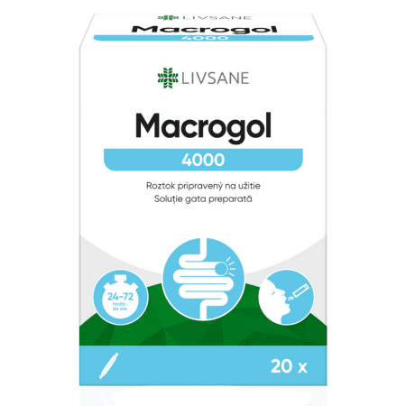 LIVSANE Macrogol 4000 vrecúška na chronickú zápchu 20x20ml