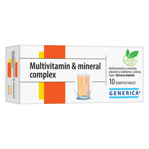 GENERICA Multivitamin & mineral complex, 10 šumivých tablet kúpite na Benulekaren.sk
