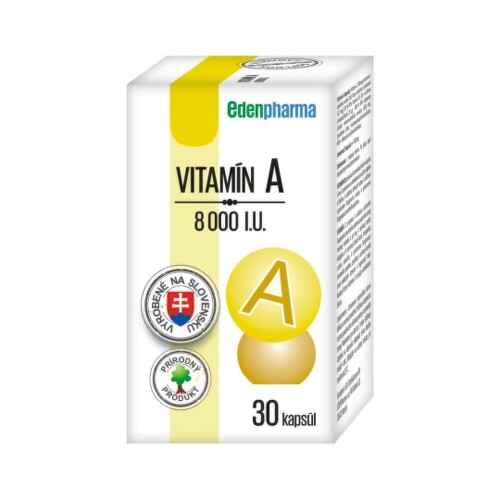 EDENPharma Vitamín A 8000 I.U. tobolky na podporu zdravia zraku 30 cps kúpite na Benulekaren.sk