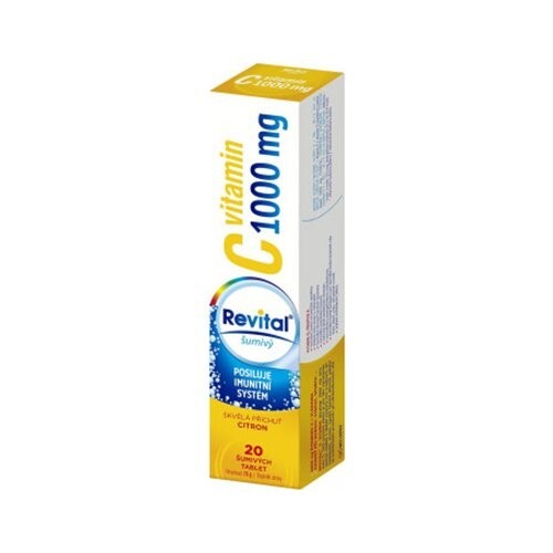 REVITAL Vitamín C 1000 mg citrón 20 šumivých tabliet