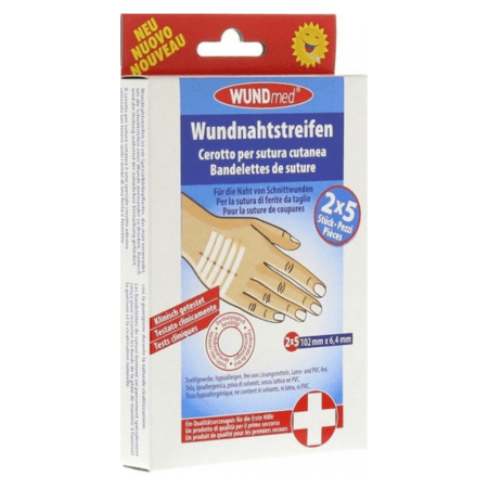 WUNDmed Sterilné prúžky na stiahnutie reznej rany (102mmx6,4mm) stehy 2x5ks (10ks) kúpite na Benulekaren.sk