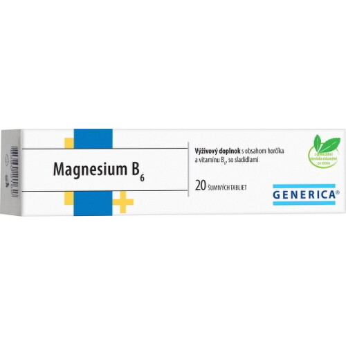 GENERICA Magnesium B6 20 šumivých tabliet