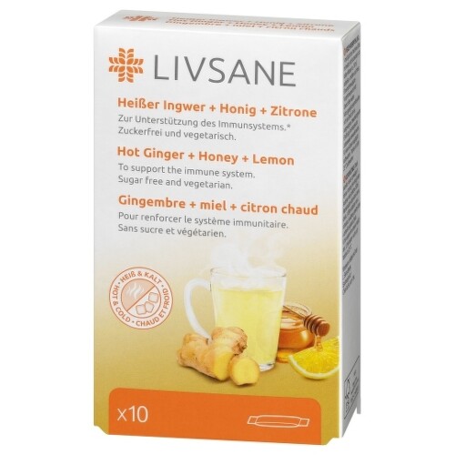 E-shop LIVSANE Horúci zázvor + med + citrón 10 vreciek