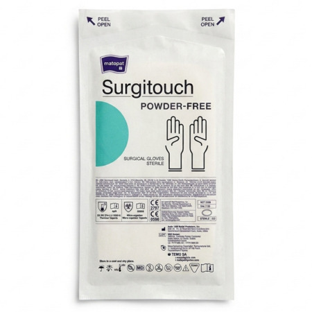 SURGITOUCH Chirurgické sterilné nepudrované latexové rukavice veľ. 7 pár 1 x 1 ks