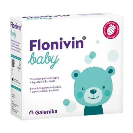 FLONIVIN Baby simetikón perorálne kvapky 20 ml + vrecúško S.Boulardii 2 g 1 x 1 set