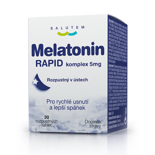E-shop SALUTEM Melatonín rapid komplex 5 mg 30 rozpustných tabliet