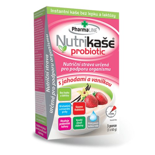 E-shop NUTRIKAŠA Probiotic s jahodami a vanilkou 3 x 60g