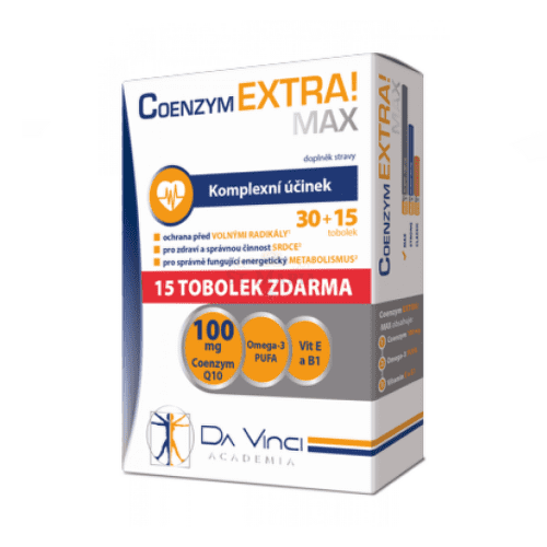 E-shop DA VINCI Coenzym extra max 100 mg 30 + 15 kapsúl ZADARMO