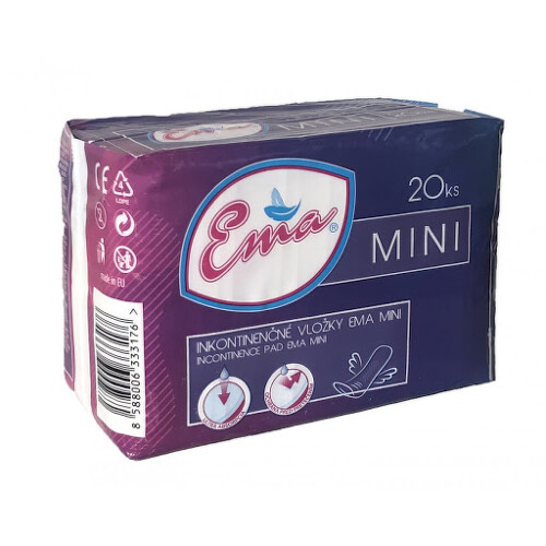 E-shop EMA Mini vložky, inkontinenčné pre ženy 20 kusov