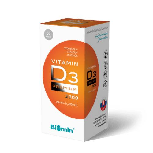 E-shop BIOMIN Vitamín D3 premium 2000 I.U. 60 kapsúl