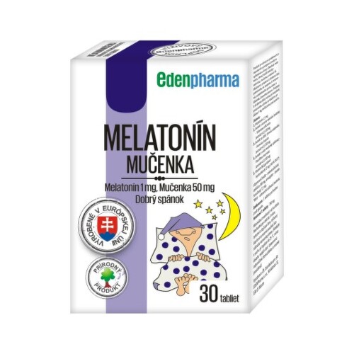 E-shop EDENPHARMA Melatonín 1 mg, mučenka 30 tabliet