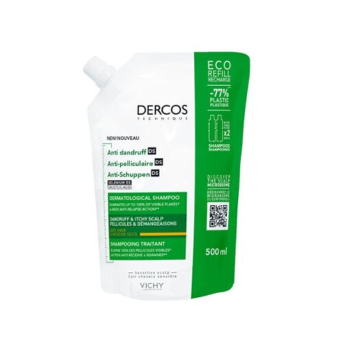 E-shop VICHY Dercos anti-dandruff DS dry šampón proti lupinám, suché vlasy 500 ml