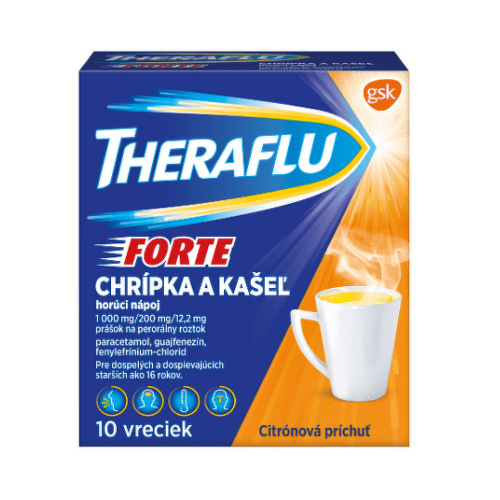 E-shop THERAFLU Forte chrípka a kašel horúci nápoj 10 ks