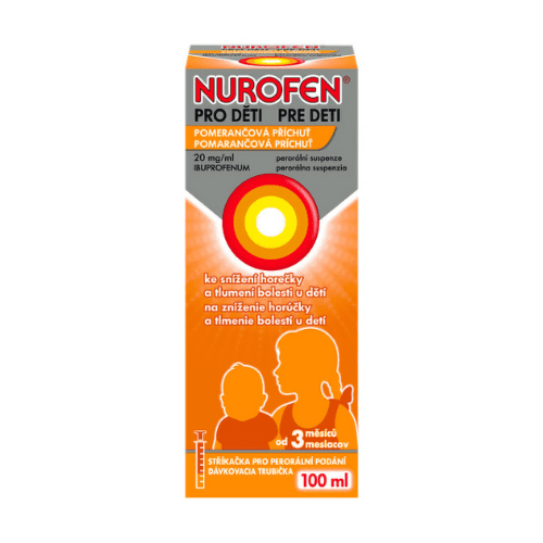 E-shop NUROFEN Sirup pre deti 4% s príchuťou pomaranč 100 ml