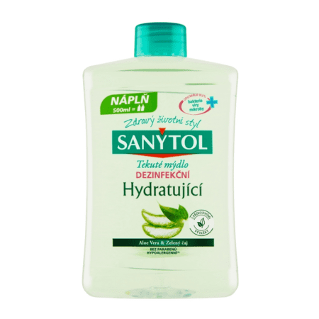 E-shop SANYTOL Tekuté mydlo dezinfekčné hydratujúce náhradná náplň 500 ml