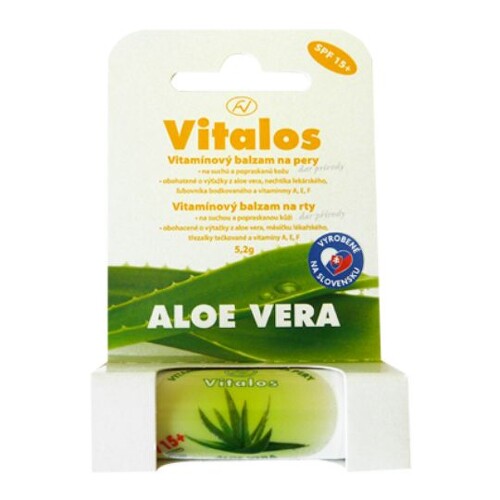 VITALOS Balzam na pery aloe vera SPF 15 vitamínový 1 ks
