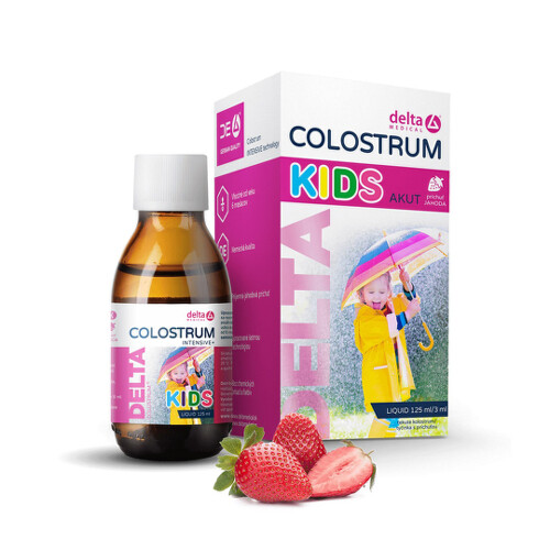 Delta Medical Delta Colostrum® Kids perorálny roztok na podporu imunitného systému príchuť Strawberry 125 ml kúpite na Benulekaren.sk