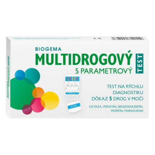 BIOGEMA Multidrogový 5 parametrový test na rýchlu diagnostiku 1 kus kúpite na Benulekaren.sk