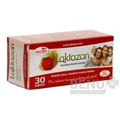 Gelda Laktazan enzym laktáza s příchutí jahody 30 tabliet kúpite na Benulekaren.sk