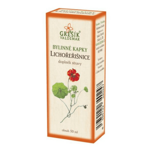 GREŠÍK Bylinné kvapky kapucínka 50 ml