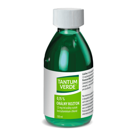 TANTUM VERDE 0,15 % orálny roztok 120 ml kúpite na Benulekaren.sk