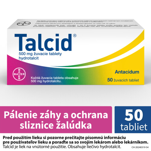 TALCID 500mg žuvací tablety 50 ks kúpite na Benulekaren.sk