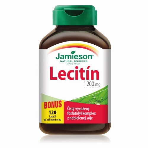 Jamieson Lecitín 1200 mg kapsuly na podporu funkcie mozgu a zlepšenie pamäti 120 cps