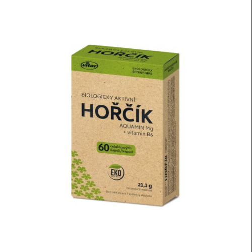 VITAR Horčík aquamin Mg + vitamín B6 EKO 60 kapsúl