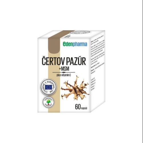 EDENPHARMA Čertov pazúr + MSM plus vitamín C 60 kapsúl kúpite na Benulekaren.sk