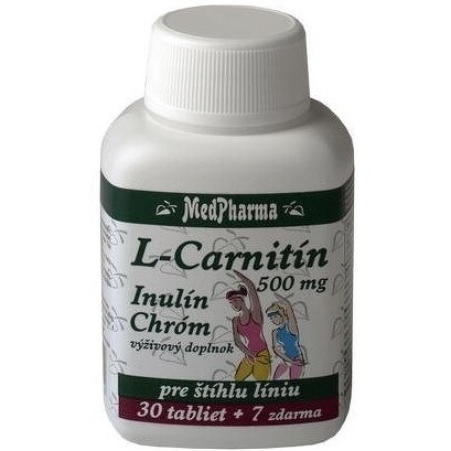 MEDPHARMA L-carnitín 500 mg + inulín + chróm 30 + 7 tabliet ZADARMO