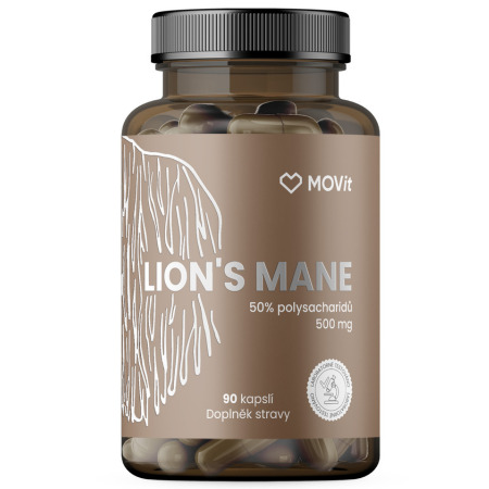 MOVit Lion´s mane 50% polysacharidov 500 mg 90 kapsúl