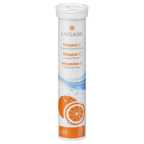 E-shop LIVSANE Vitamín C pomaranč 20 šumivých tabliet