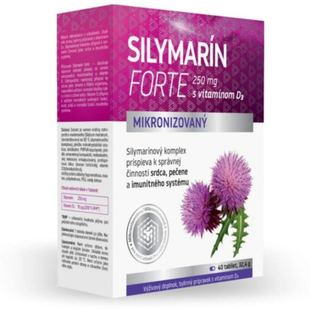 NATURPRODUKT Silymarin forte 4 pečeň + imunita 40 tabliet
