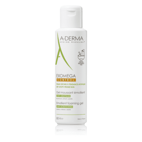 A-DERMA EXOMEGA GEL MOUSSANT ÉMOLLIENT zvláčňujúci penivý gél 500 ml kúpite na Benulekaren.sk