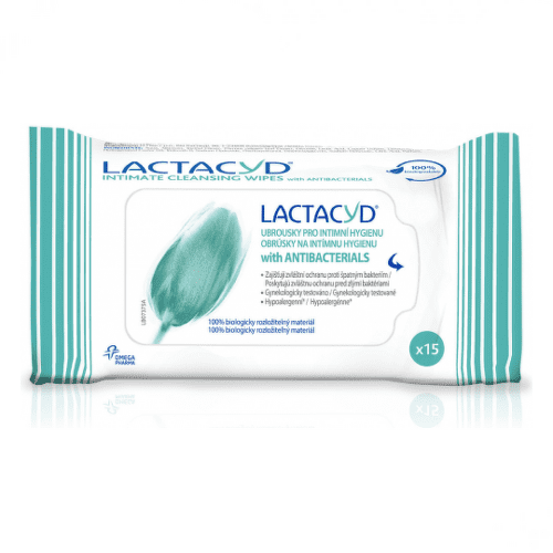 LACTACYD Antibacterials obrúsky na intímnu hygiénu 15 ks