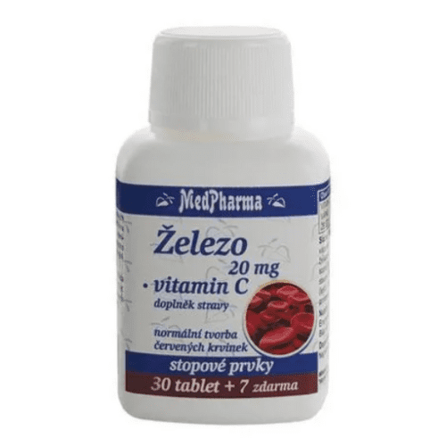 E-shop MEDPHARMA Železo 20 mg + vitamín C 30 + 7 tabliet ZADARMO