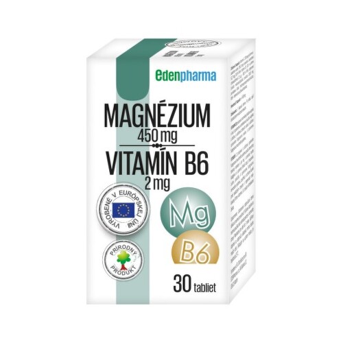 E-shop EDENPHARMA Magnézium + vitamín B6 30 tabliet