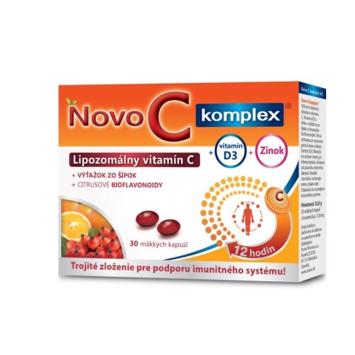 E-shop NOVO C Komplex lipozomálny vitamín C + vitamín D3 + zinok 30 kapsúl