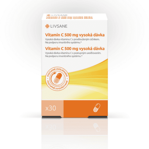 E-shop LIVSANE Vitamín C 500 mg vysoká dávka 30 kapsúl s postupným uvoľňovaním